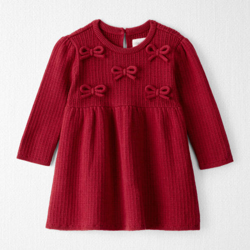 Baby Girl Organic Cotton Sweater Knit Dress | Carter’s Oshkosh Canada