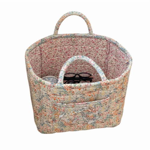Colorful Flowers Fabric Storage Baskets,Decorative Rectangular Fabric Storage Bin With Handles for Home, Funny Laundry Hamper Clothes Storage Bucket Toy Organizer For Bathroom/Laundry/Bedroom