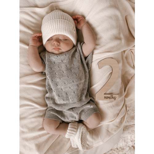 Luna + Luca Pointelle Set - Heather Gray