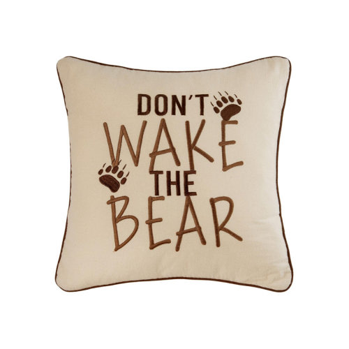C&F Home Don't Wake The Bear Embroidered Throw Pillow & Reviews | Wayfair