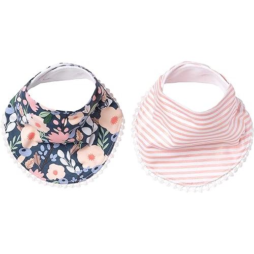 Copper Pearl Baby Bandana Drool Bibs for Drooling and Teething 2-Pack Fashion Bibs Gift Set “Audrey