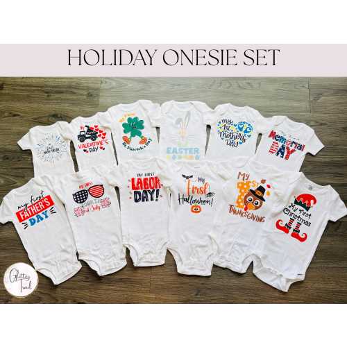 Personalized Baby's First Holiday Bodysuit - Custom Keepsake Gift