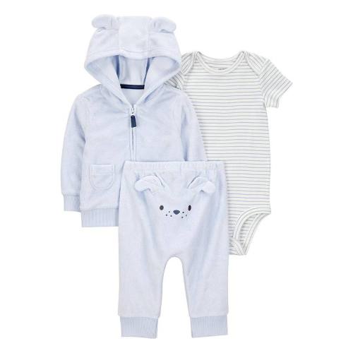 Baby Boys Carter's 3-pc. Dog Cardigan, Bodysuit & Pants Set