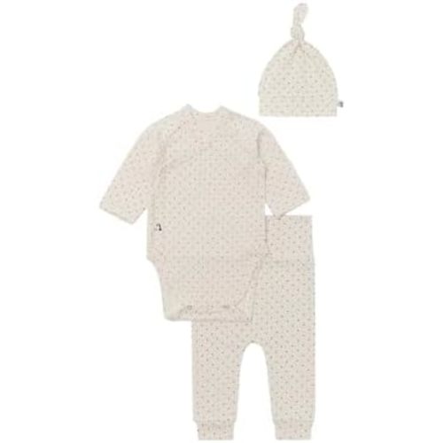 Konny Baby Bodysuit & Pants & Hat Set Newborn Ultra-soft Baby Girls Boys Long Sleeve Leggings Clothes (6M)
