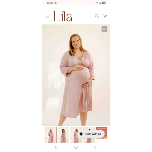 Lila Labor & Postpartum Gown in Mauve