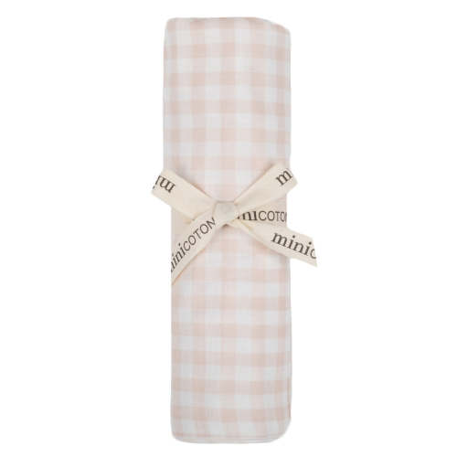 Muslin XL Gauze Vichy Rosa · Minicoton