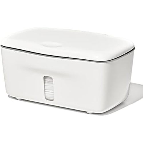 OXO Tot Perfect Pull Baby Wipes Dispenser, Refillable Wipe Holder, Gray