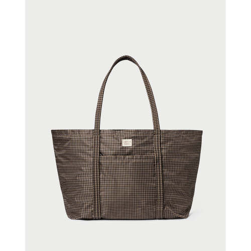 Dina Travel Tote (Brown/Black Check)