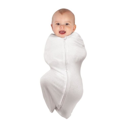 babystudio Bamboo Swaddle Pouch 0.5 TOG small (0-3 months) - BRIGHT WHITE