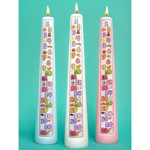 Birthday Countdown Candle, 1-21 Year Contemporary Style