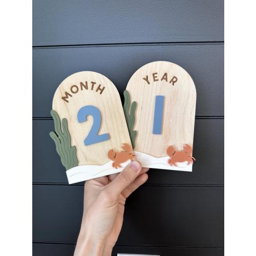 Ocean theme monthly milestones | Under the sea theme monthly milestones | baby monthly milestones