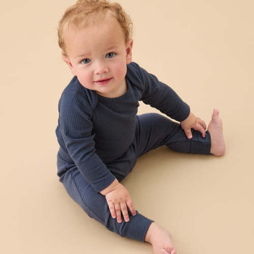 Ribbed Comfy Jogger Ribbed Navy / 0 - 3 M