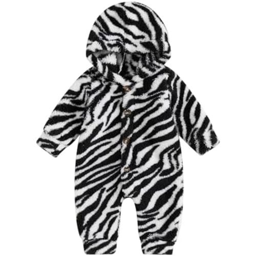 Newborn Baby Boy Girl Clothes Cute Furry Hooded Jumpsuit Coat Infant One-Piece Romper Outwear Fall Winter Outfits