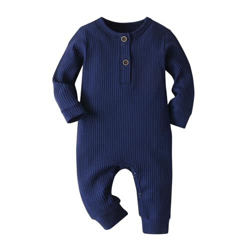 Eghunooy Baby Boy Girl Solid Color One Piece Romper Jumpsuit Outfits Clothes