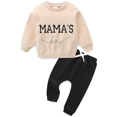 Baby Boy Clothes Fall Winter Long Sleeve Sweatshirt with Pants Set Toddler Cute Letter Print Outfits