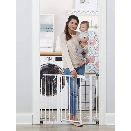 Amazon.com: Regalo Easy Step 38.5-Inch Wide Walk Thru Baby Gate, Includes 6-Inch Extension Kit, Pressure Mount Kit, Wall Cups and Mounting Kit, 4 Count (Pack of 1) : Baby