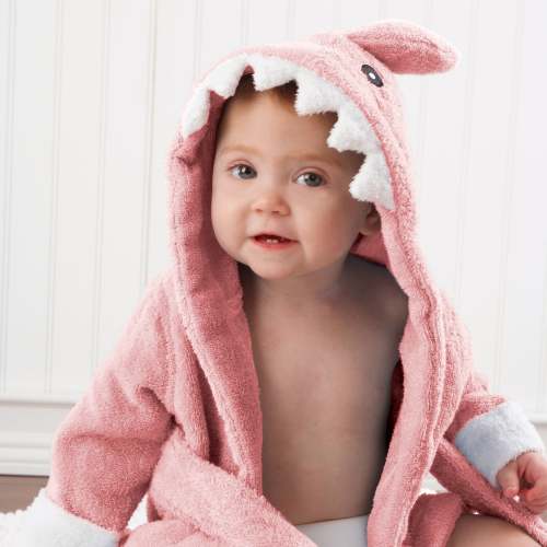 Let the Fin Begin Pink Shark Robe (0-9m)