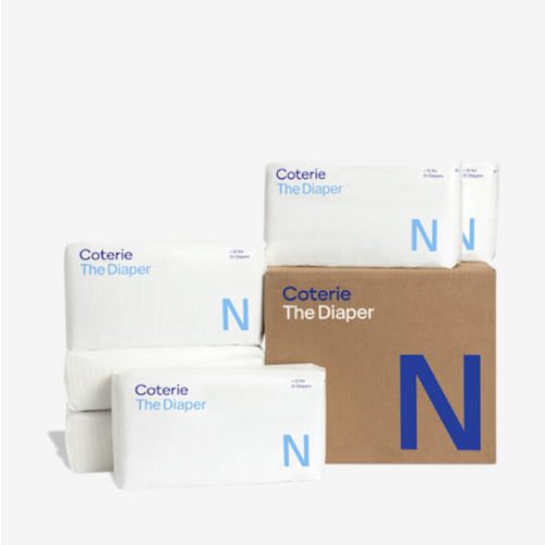 Coterie Ultra Soft Diapers, Monthly Supply - Newborn, 186 Count