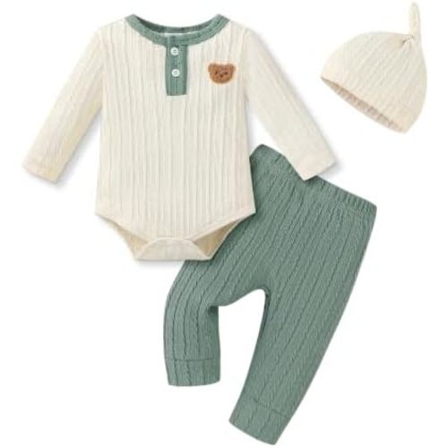Renotemy Newborn Baby Boy Clothes Winter Outfit Essentials Preemie-12Months