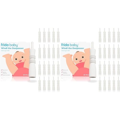 Frida Baby Windi Gas Passer, Baby Gas Relief, Made in USA, 100% Natural, Safe & Effective Instant Relief for Babies & Infants, 20ct