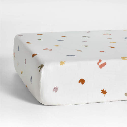 Supersoft Forest Animals 100% Organic Cotton Baby Crib Fitted Sheet