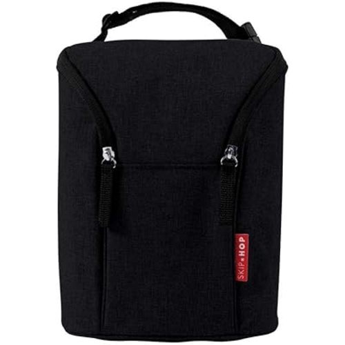 Skip Hop Baby Breastmilk Cooler Insulated Bottle Bag, Grab & Go, Black
