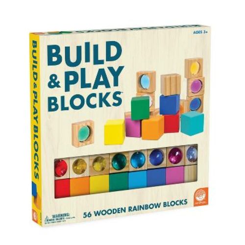 Wooden Build & Play Stacking Blocks