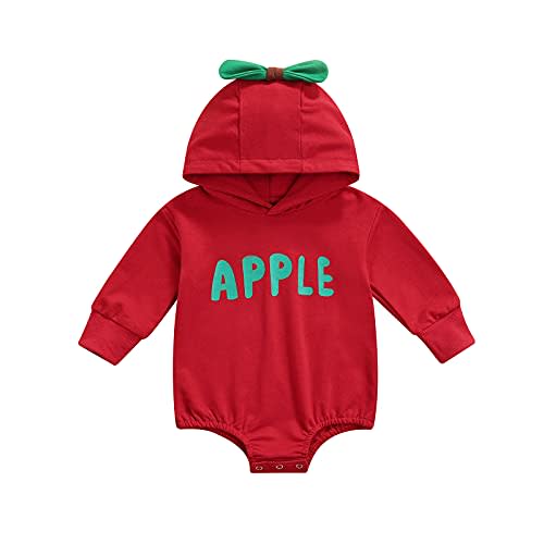 Infant Baby Girls Boys Oversized Fruit Shaped Sweatshirts Romper Lovely Hoodie Costume Fall Winter Pullover Tops
