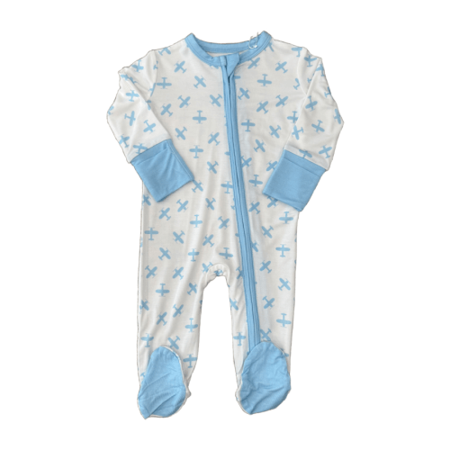 Airplane Zipper Footie