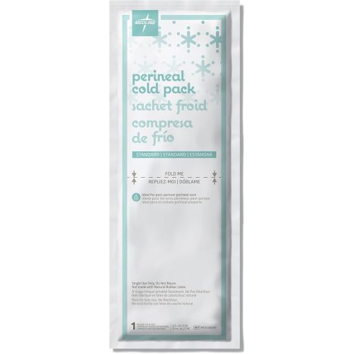 Medline Perineal Cold Packs for Postpartum Care, Absorbent Pad is 4.5" x 14.25" Perfect for your After Delivery Postpartum Essentials Kit - Each