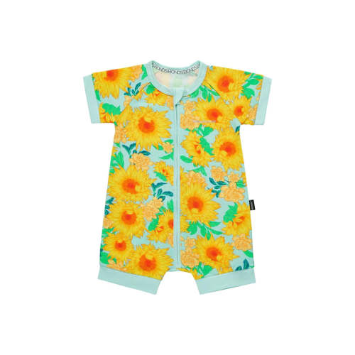 Bonds Short Sleeve Zip Wondersuit Romper – Summer Sunflower