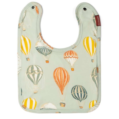 Vintage Balloons Organic Cotton Three-Layer Traditional Bib