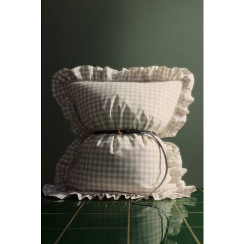 RUFFLE-TRIMMED COTTON PILLOWCASE