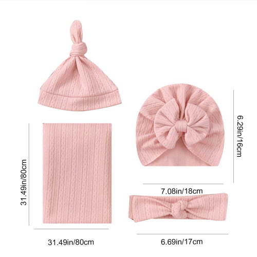 Drses quilt se t Wrap Blanket Baby Turban Hat Bowknot Headband Blanket Infant Sleeping Bag Shower Gift Baby Bedding Crib Sets Boy Baby Bedding Baby Bedding Crib Sets