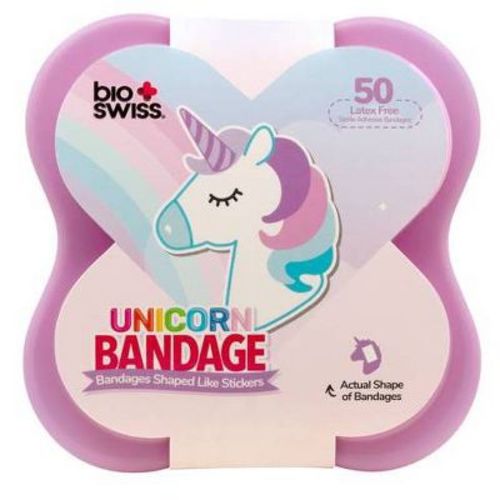 BioSwiss Unicorn Shaped Bandages - 50ct