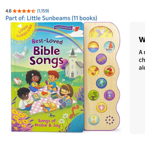 Best Loved Bible Songs - Childrens Board Book with Sing-Along Tunes to Favorite Religious Melodies - Read and Sing with Songs of Praise and Joy (Little Sunbeams: Early Bird Song Books)