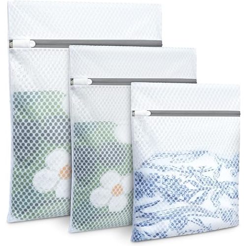 BAGAIL Laundry Bags Mesh,3Pcs(Honeycomb, 1S, 1M, 1L)