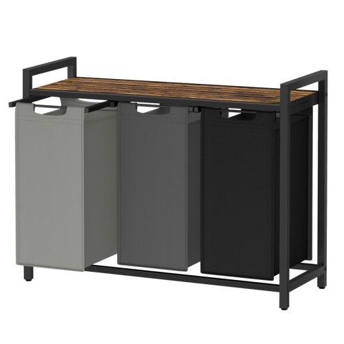 Rebrilliant Laundry Hamper with 3 Pull-Out and Removable Bags & Reviews | Wayfair