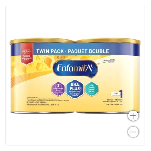 Enfamil A+ Infant Formula, 765 g, 2-pack