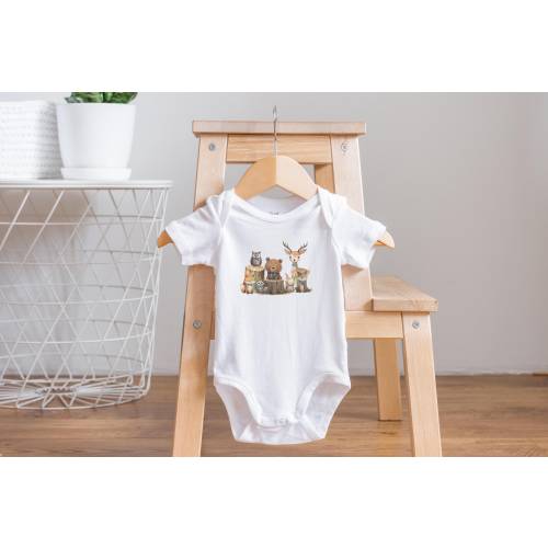 Woodland Animals Baby Boy Onesie®: Watercolor Forest Outfit