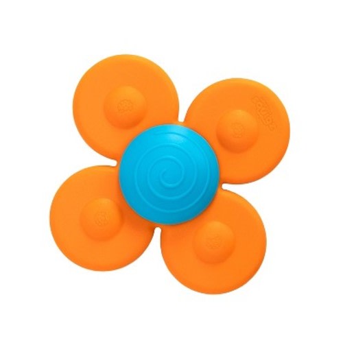 Fat Brain Toys Whirly Squigz Suction Cup Silicone Spinner Toy