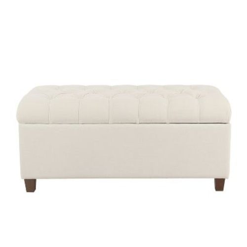 Ainsley Button Tufted Storage Bench - HomePop