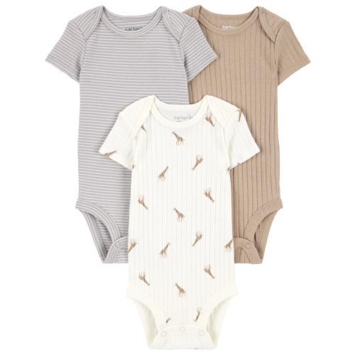 Carter's Child of Mine Baby Unisex Bodysuits, 3-Piece, Sizes Preemie-18 Months