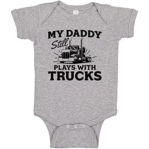 My Daddy Still Plays with Trucks Baby Bodysuit One Piece or Toddler T-Shirt Cute Trucker Baby Clothes