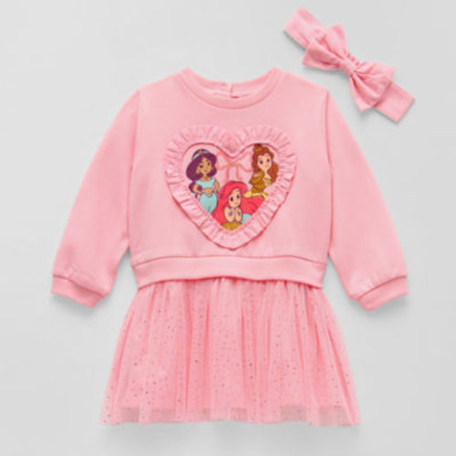 Disney Baby Girls Long Sleeve Princess Sweater Dress