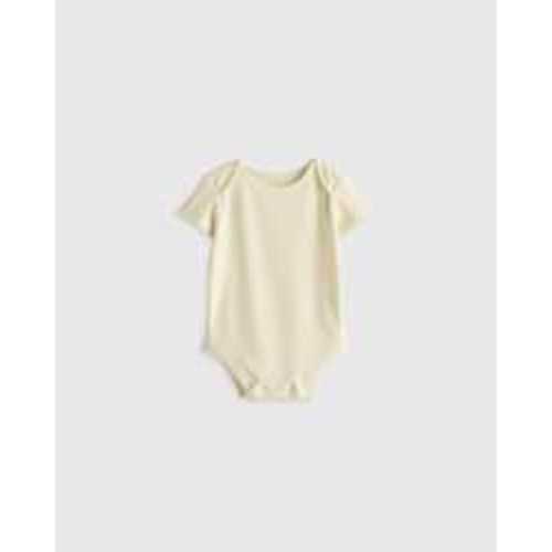 Softest Rib Short Sleeve Bodysuit in Grey Stripe