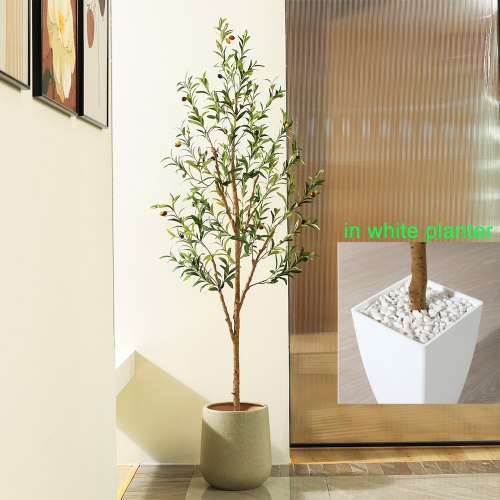 6FT Artificial Olive Tree in Planter