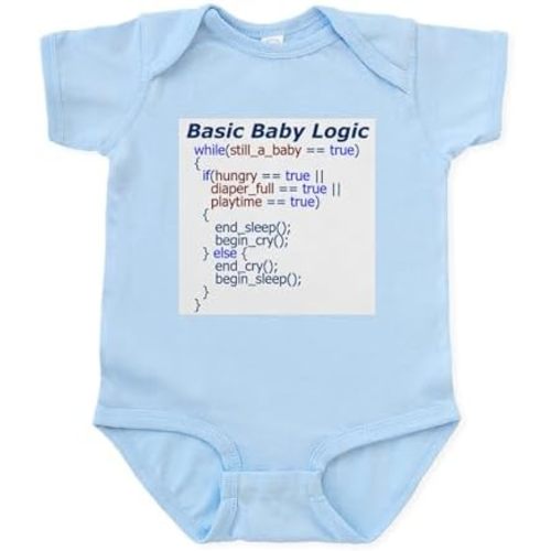 CafePress Basic Baby Logic Onesie Body Suit Cute Infant Bodysuit Baby Romper