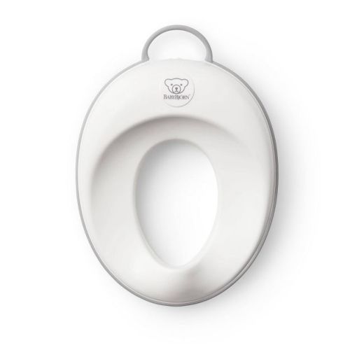 BabyBjorn Toilet Training Seat - White/Gray: Polypropylene, Maximum Weight Capacity 60 lbs, 1.75" Depth, 12" Height