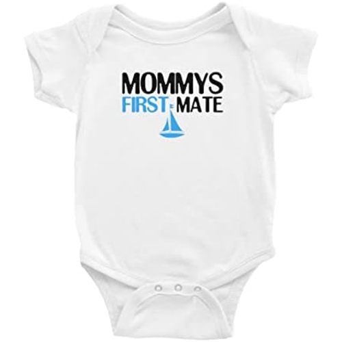 Mommys First Mate I Love Mom and Dad Cute Baby Clothing Bodysuits Boy Girl Unisex